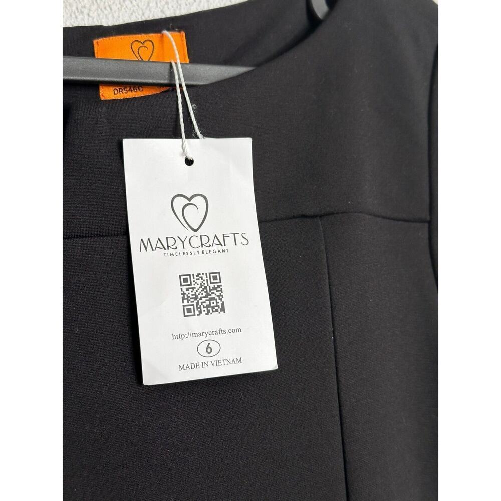 Mary Crafts Black Women's Quarter Sleeve Dress Size 6 - Picture 15 of 15